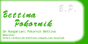 bettina pokornik business card